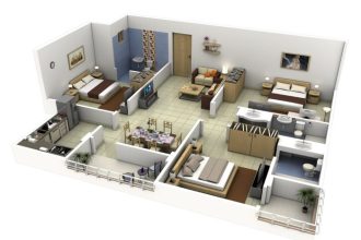 3 bedroom house design 3d