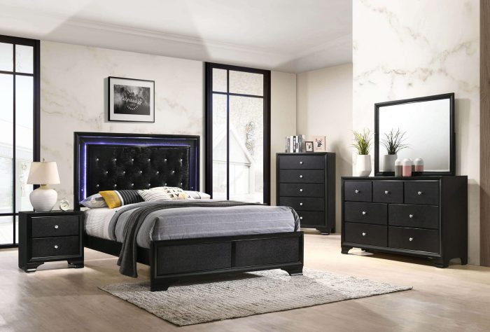 Bedroom design black furniture