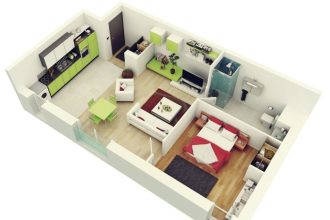 One bedroom apartment design ideas