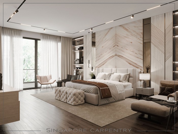 Modern interior bedroom design