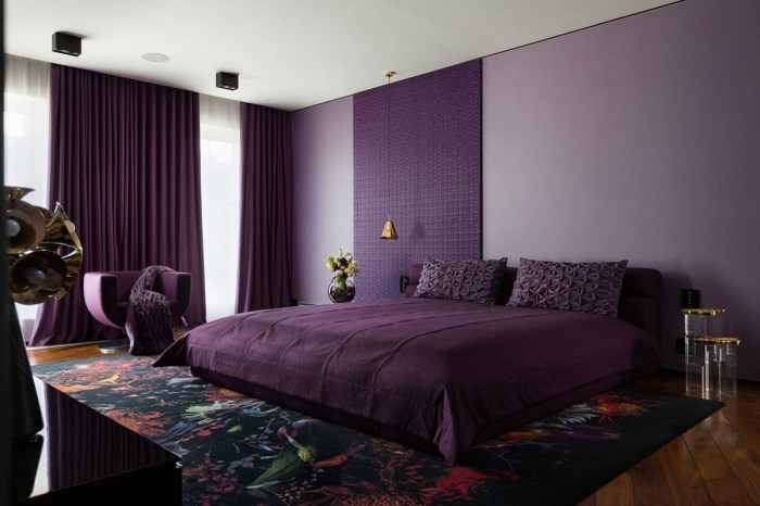 Purple bedroom design ideas