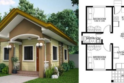 Simple two bedroom house design