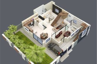 2 bedroom house floor plan design