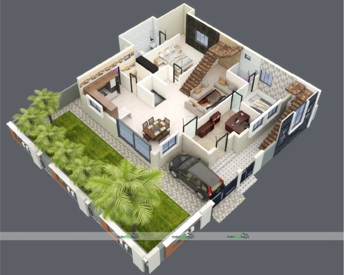 2 bedroom house floor plan design