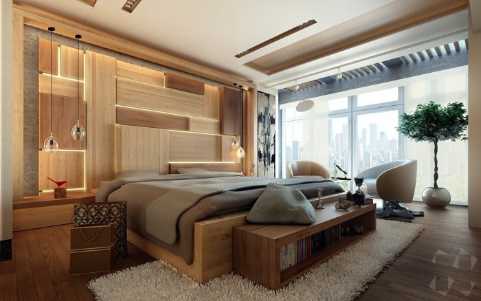 Wooden bedroom design ideas