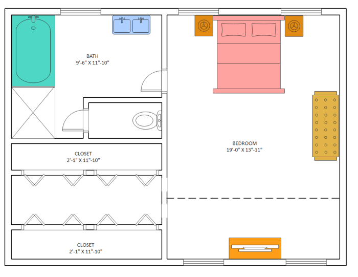 Master bedroom design floor plan