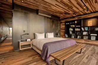 Wooden bedroom design ideas