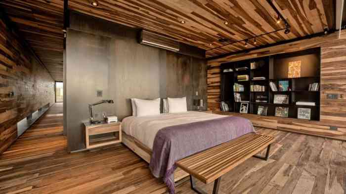 Wooden bedroom design ideas