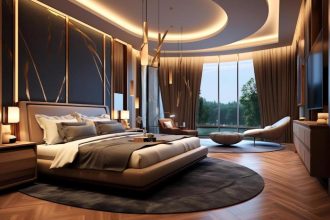 Modern interior design bedroom